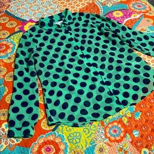 Polka Dot Long Sleeves Blouse